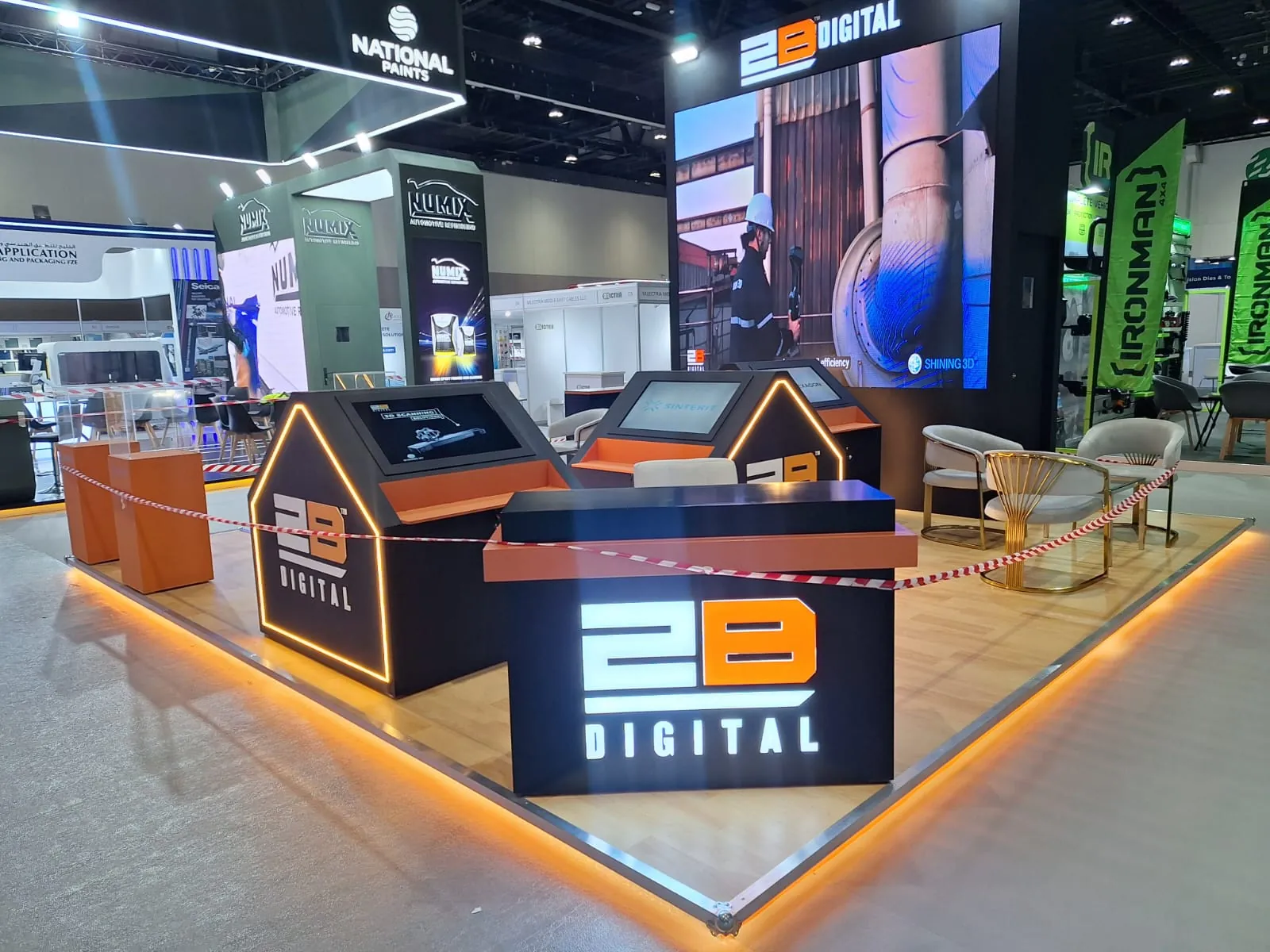 2B Digital custom exhibition stand fabricated by EGS in Dubai