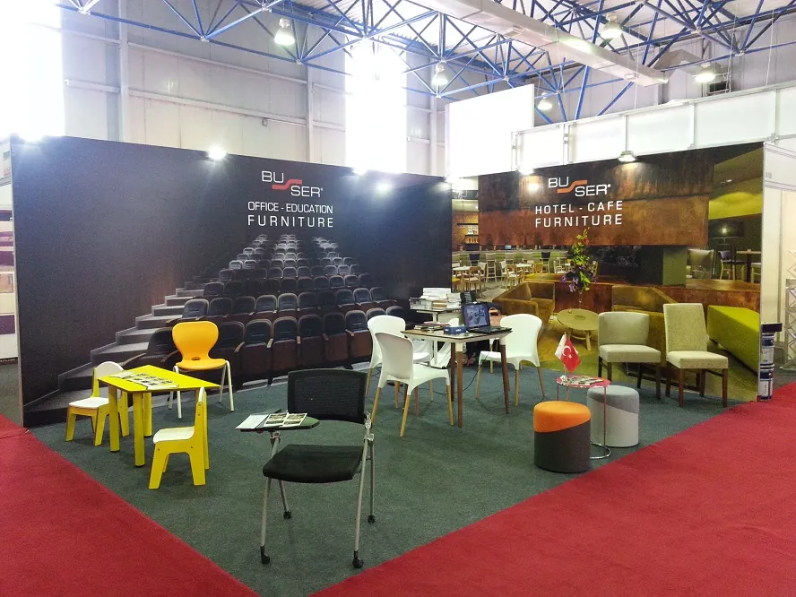 Buser custom exhibition stand fabricated by EGS in Dubai