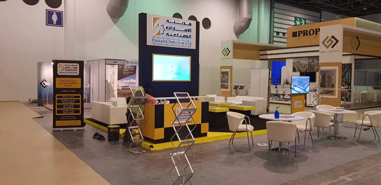 Emirates Industrial custom exhibition stand fabricated by EGS in Dubai
